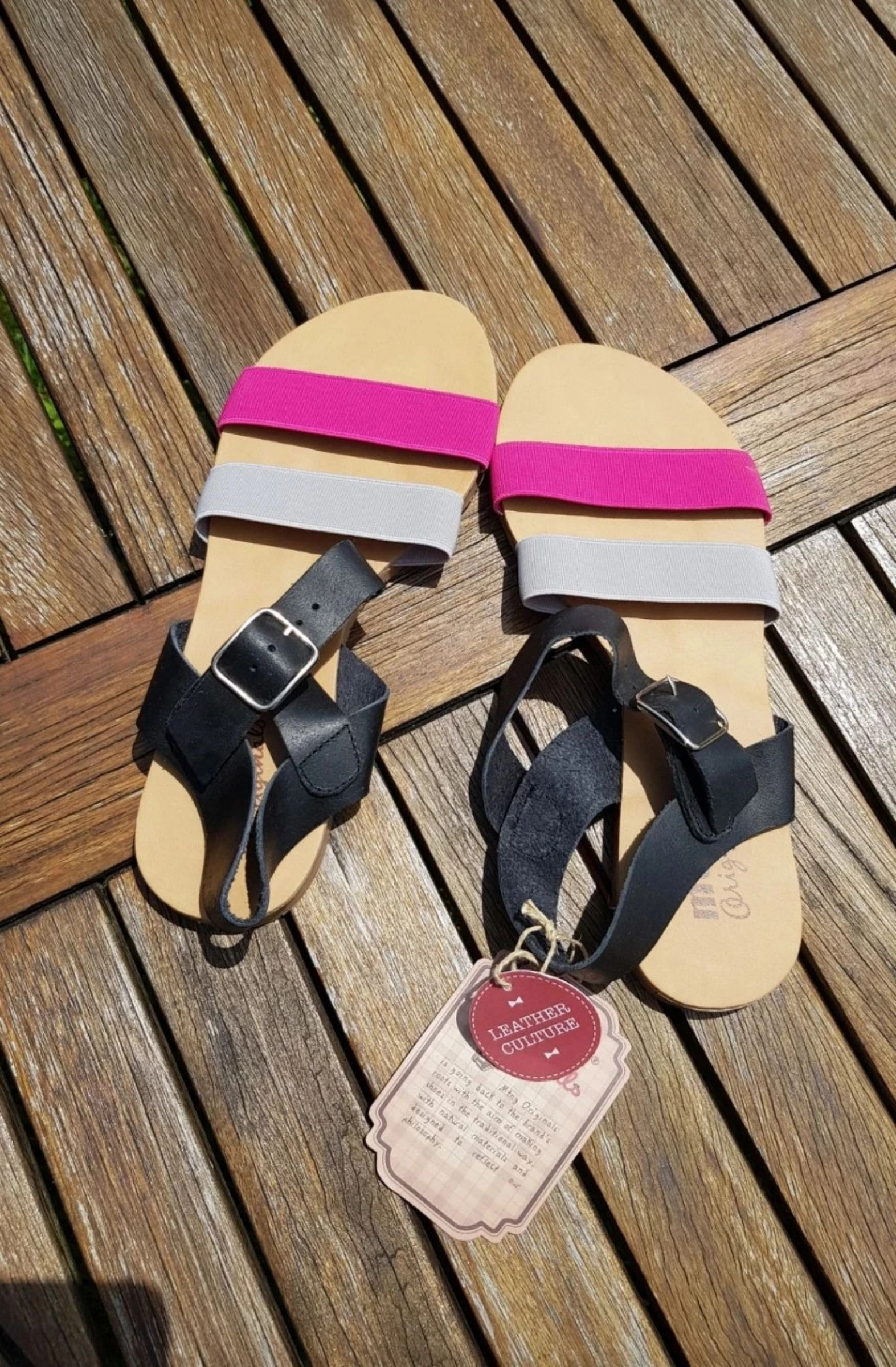 Sandalias planas multicolor de piel Mustang 37